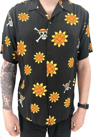 One Piece Luffy Dressrosa Arc Button-Up Mens Shirt Exclusivité Games Zone